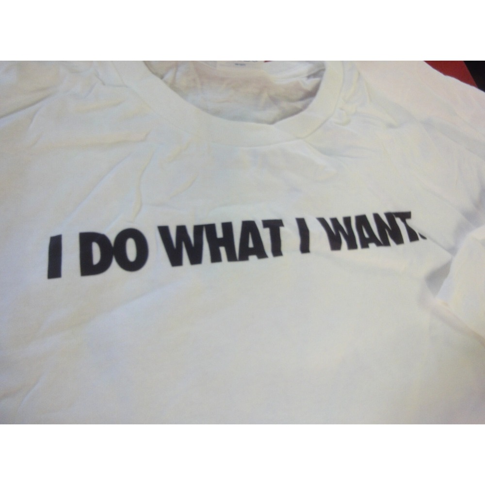 Mens 3XL novelty graphic white T-shirt‎ "I DO WHAT I WANT"  NEW delta pro weight